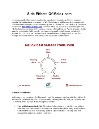 Side Effects Of Meloxicam
