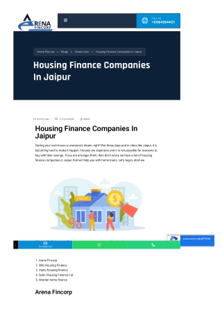 Housing Finance Companies In Jaipur