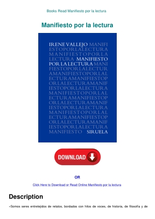 Books Read Manifiesto por la lectura