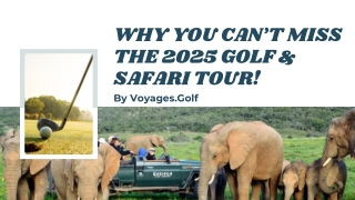 Why You Can’t Miss the 2025 Golf & Safari Tour!