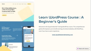 Learn WordPress Course - Master Website Creation with Squad Industrial Training