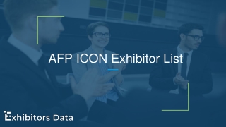 AFP ICON Exhibitor List