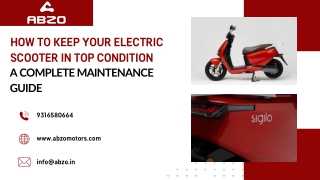 How to Keep Your Electric Scooter in Top Condition