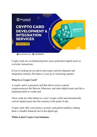 What Is a Crypto Card? How It Works & Why You Need One