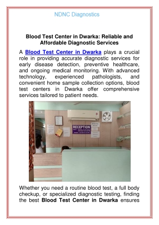 Blood Test Center in Dwarka Reliable and Affordable Diagnostic Services (1)