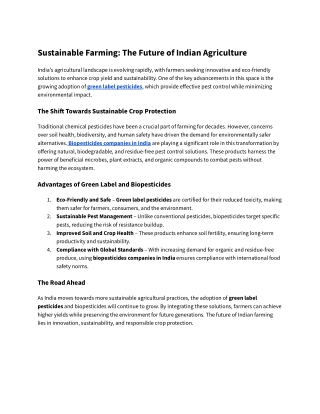 Sustainable Farming_ The Future of Indian Agriculture