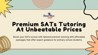 Premium SATs Tutoring At Unbeatable Prices