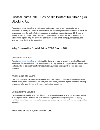 Crystal Prime 7000 Box of 10