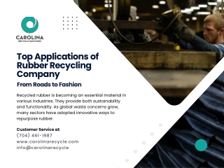 Best Rubber Manufacturing Company - Carolina Recycle