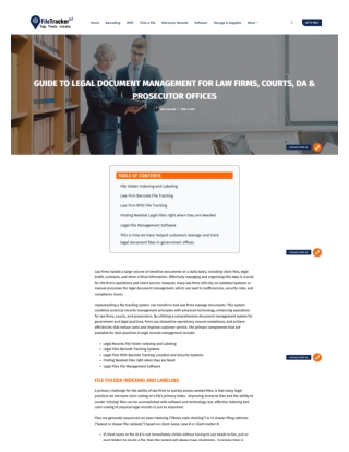 Guide to Legal Document Management for Law Firms, Courts, DA