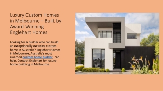 Luxury Custom Homes in Melbourne – Built by Award-Winning Englehart Homes