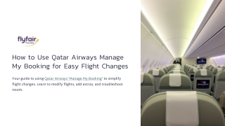 How to Use Qatar Airways Manage My Booking for Easy Flight Changes