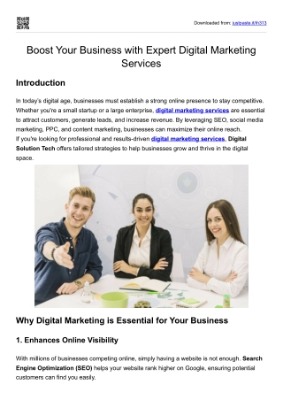 Boost Your Business with Expert Digital Marketing Services