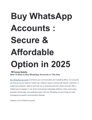 Buy WhatsApp Accounts _ Secure & Affordable Option in 2025