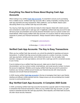 Best Places to Buy Verified Cash App Accounts Online