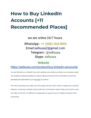 How to Buy LinkedIn Accounts [ 11 Recommended Places]
