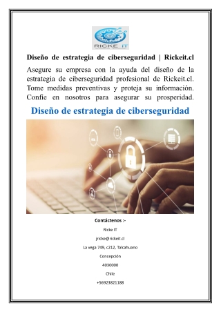 Diseño de estrategia de ciberseguridad  Rickeit.cl