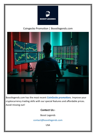 Coingecko Promotion  Boostlegends