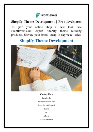 Shopify Theme Development  Frontlevels.com