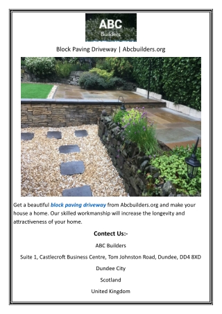 Block Paving Driveway  Abcbuilders.org