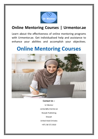 Online Mentoring Courses  Urmentor.ae