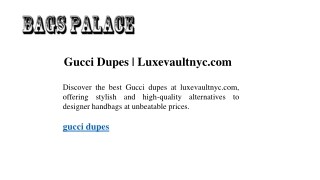 Gucci Dupes  Luxevaultnyc.com