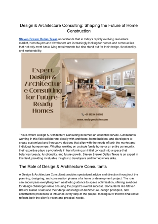 Design & Architecture Consulting_ Shaping the Future of Home Construction