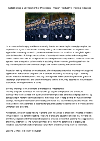 EstablishingaEnvironmentofProtectionThroughProductiveTrainingInitiatives202