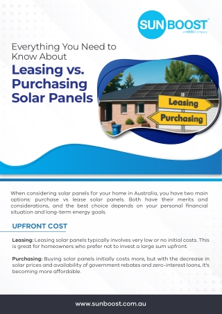 Everything You Need to Know About Leasing vs. Purchasing Solar Panels