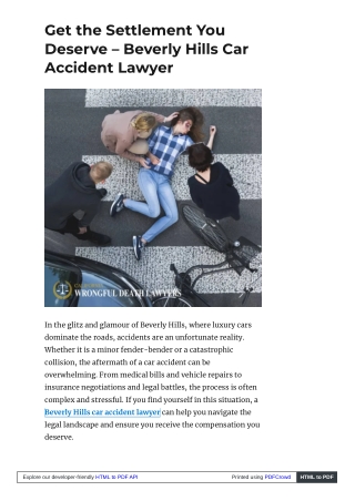 Beverly Hills Car Accident Lawyer