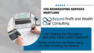CPA Bookkeeping Services Maryland