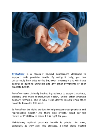 Supports the normal functions of the bladder, prostate and reproductive system