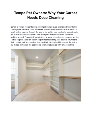 Tempe Pet Owners: Here’s Why Your Carpet Needs Deep Cleaning