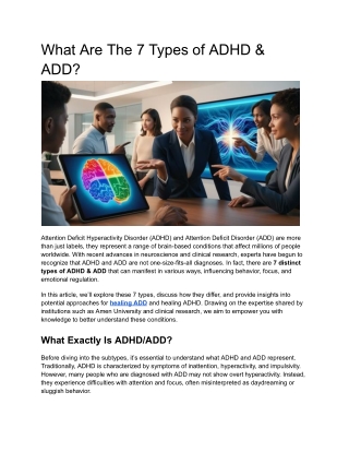 What Are The 7 Types of ADHD & ADD