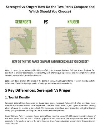 Serengeti vs Kruger : How Do the Two Parks Compare and Which Should You Choose