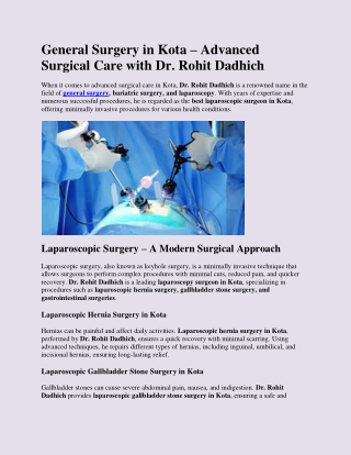 General Surgery in Kota