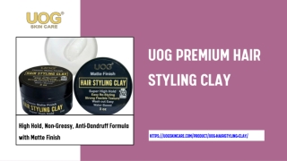 UOG Premium Hair Styling Clay – High Hold with Matte Finish