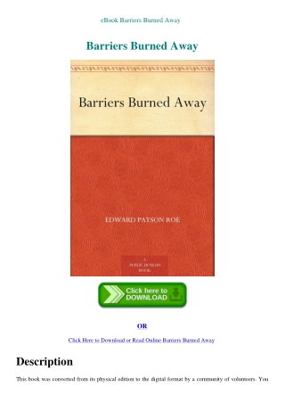 eBook Barriers Burned Away
