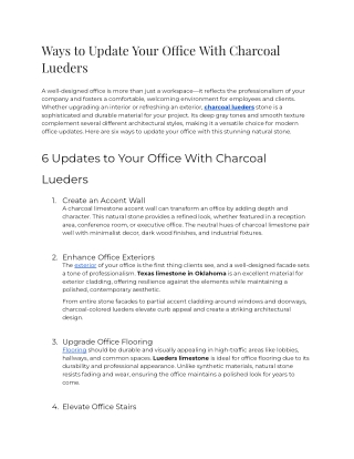 Ways to Update Your Office With Charcoal Lueders