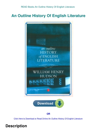 READ Books An Outline History Of English Literature