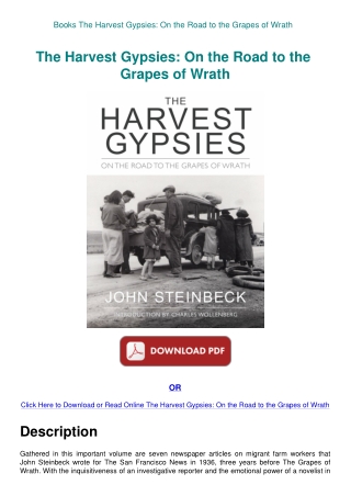 Books  The Harvest Gypsies On the Road to the Grapes of Wrath