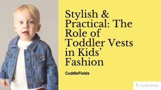 Stylish & Practical The Role of Toddler Vests in Kids’ Fashion