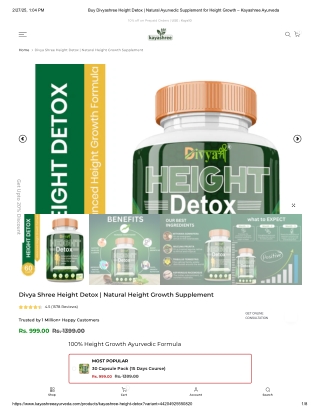 Divyashree Height Detox | Natural Way to Increase Height Naturally