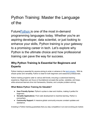 article Python Training_ Master the Language of the Future