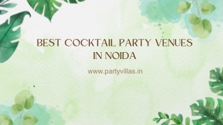 Best Cocktail Party Venues in Noida | Partyvillas