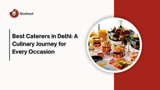 Best Caterers in Delhi A Culinary Journey for Every Occasion  Sloshout