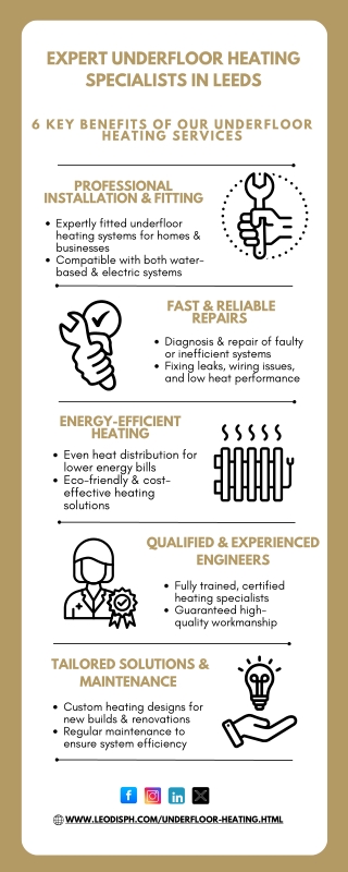 Underfloor heating repairs, fitter, specialists, installers, engineers Leeds