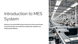 Introduction to MES System