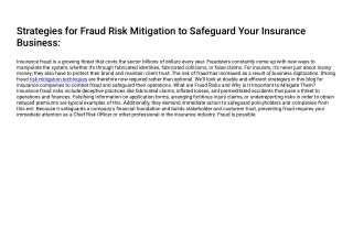 fraud risk mitigation