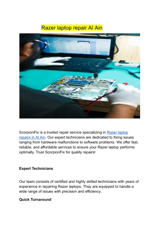 Razer laptop repair AI Ain